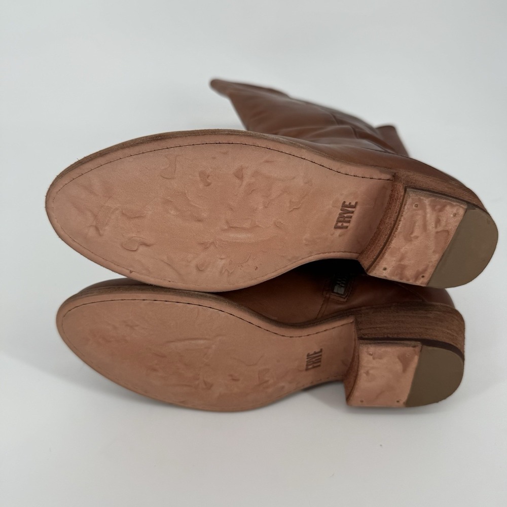 NIB RARE Frye Carson Piping Tall Women's Size 8M Boots - Caramel - Extended Calf - Picture 5 of 15